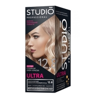 Краска д/волос Studio Professional Ultra т.12.8 Ультрасветлый серебристо-розовый блонд, 50/50/15 мл