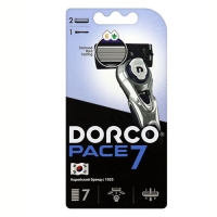 Станок д/бр DORCO PACE7 NEW (станок + 2 кассеты) система с 7 лезвиями