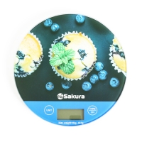 Весы кухон Sakura SA-6076M Маффины электронные 5кг цена деления 1г ЖК дисплей
