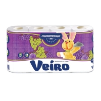 Полотенца бумажные кухонные Veiro Classic 2-сл 4 рул белый