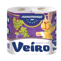 Полотенца бумажные кухонные Veiro Classic 2-сл 2 рул белый
