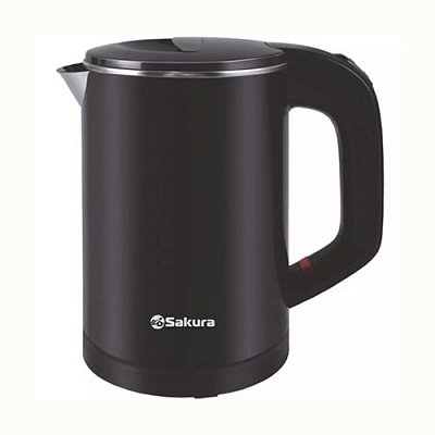 Чайник Sakura SA-2158BK черн 0,6л 1кВт двухслойный корпус эффект термоса