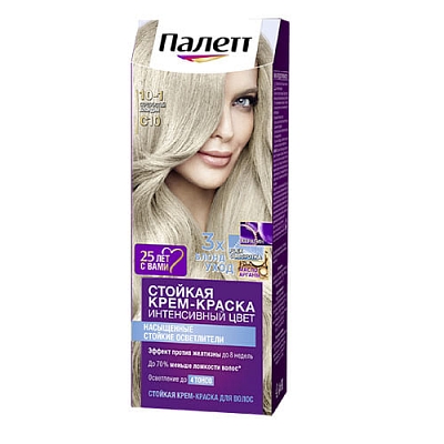 Крем-краска д/волос PALETTE C10 (10-1) Серебристый блондин