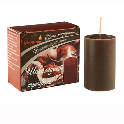 Свеча столб 40х60 (2шт) аром шоколадный трюфель