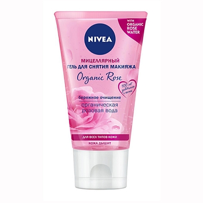Гель мицеллярный+ розовая вода NIVEA 150мл д/умывания с водой Make-up Expert