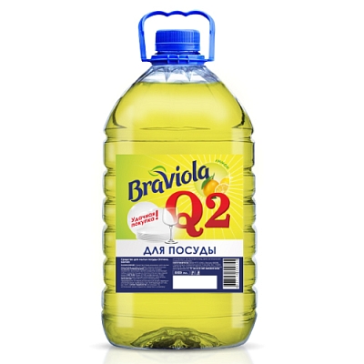 Средство д/посуды BRAVIOLA Q2 5л ПЭТ лимон