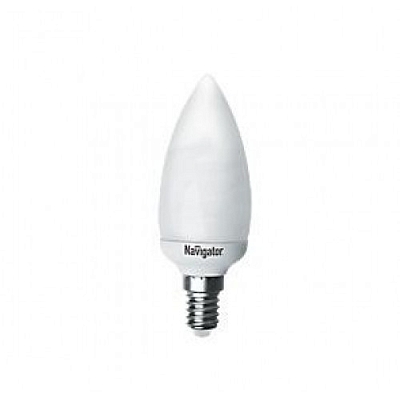 Лампа энергосберег. Navigator 084 C35-09-827-E14 свеча