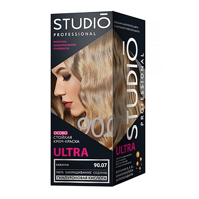 Краска д/волос Studio Professional Ultra т.90.07 Саванна, 50/50/15 мл