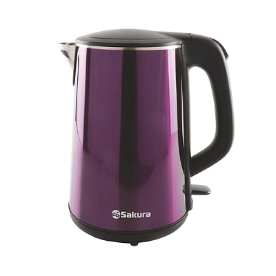 Чайник Sakura SA-2156MP фиолет/черн 1,8л 1,8кВт двухслойный корпус эффект термоса