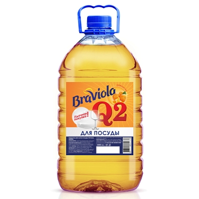 Средство д/посуды BRAVIOLA Q2 5л ПЭТ апельсин