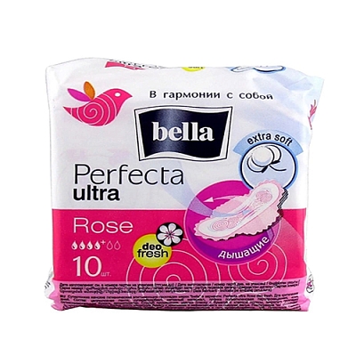Прокладки BELLA perfecta ULTRA rose deo fresh 10шт soft с крыл