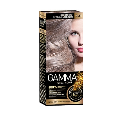 Крем-краска д/волос GAMMA PERFECT COLOR 50мл т.9.31 золотисто-пепельный блонд