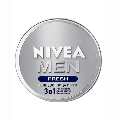 Гель д/лица и рук NIVEA Men 75мл 3в1 Fresh