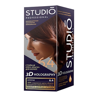Краска д/волос 3D Golografic т.6.4 Шоколад, 50/50/15 мл