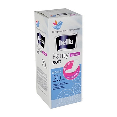 Салфетки BELLA PANTY белая линия Panty Soft Classic 20шт