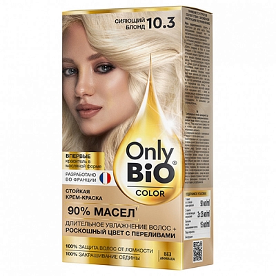 Крем-краска д/волос Only Bio COLOR Тон 10.3 Сияющий блонд 115мл