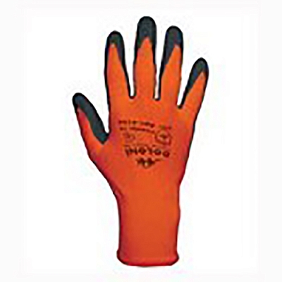 Перчатки  полный облив вспененным латексом оранж (4159) LADONI