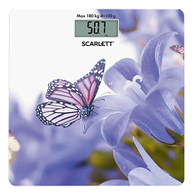Весы напольные Scarlett SC-BS33E072  бабочка электронные 180кг