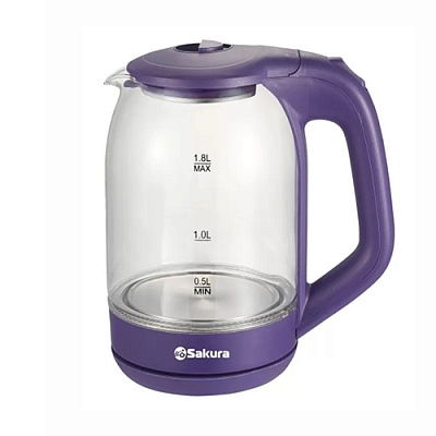 Чайник Sakura SA-2736V фиолет 1,8л 1,8кВт стекло подсветка